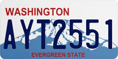 WA license plate AYT2551