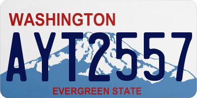 WA license plate AYT2557