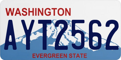 WA license plate AYT2562