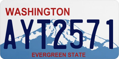WA license plate AYT2571