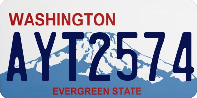 WA license plate AYT2574