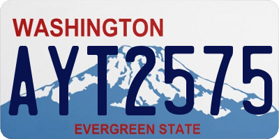 WA license plate AYT2575