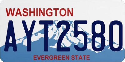 WA license plate AYT2580
