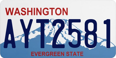 WA license plate AYT2581
