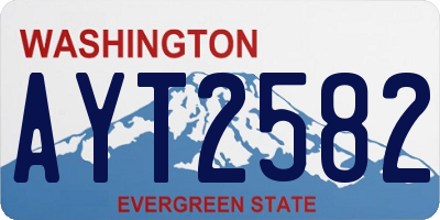 WA license plate AYT2582