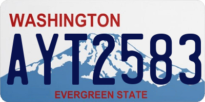WA license plate AYT2583