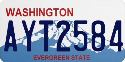 WA license plate AYT2584