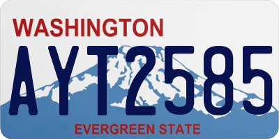 WA license plate AYT2585