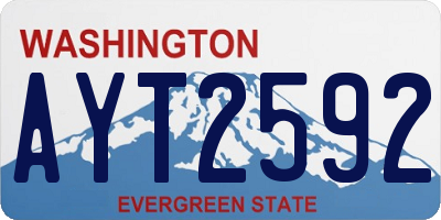 WA license plate AYT2592