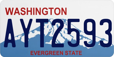 WA license plate AYT2593