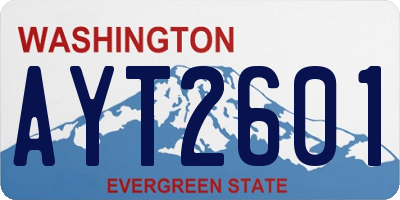 WA license plate AYT2601