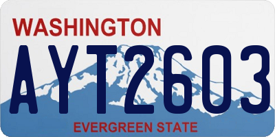 WA license plate AYT2603