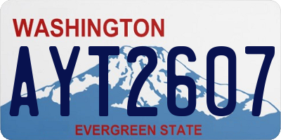 WA license plate AYT2607