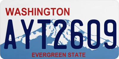 WA license plate AYT2609