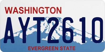 WA license plate AYT2610