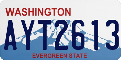 WA license plate AYT2613