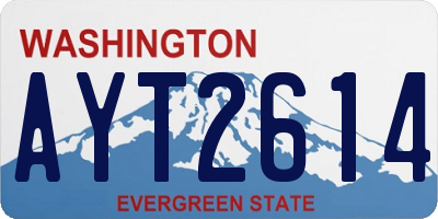 WA license plate AYT2614