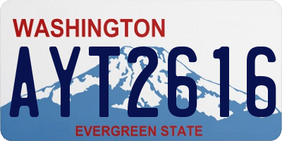 WA license plate AYT2616