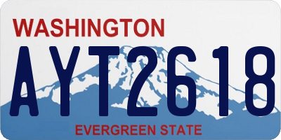 WA license plate AYT2618
