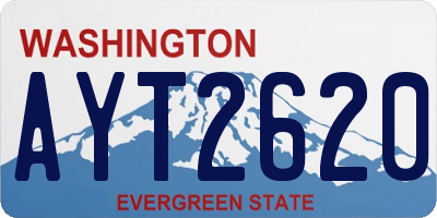 WA license plate AYT2620