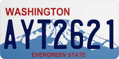 WA license plate AYT2621