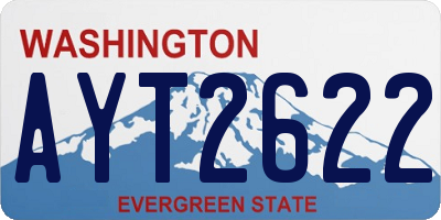 WA license plate AYT2622