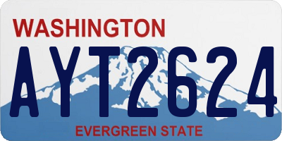WA license plate AYT2624