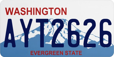 WA license plate AYT2626
