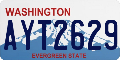 WA license plate AYT2629