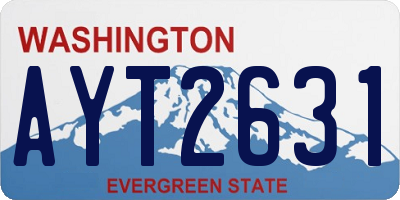 WA license plate AYT2631