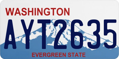 WA license plate AYT2635