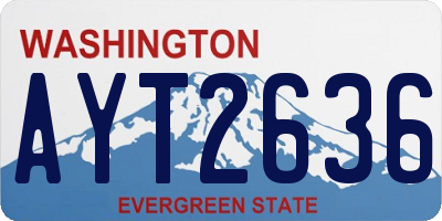 WA license plate AYT2636