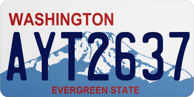 WA license plate AYT2637