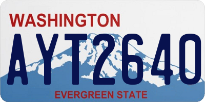 WA license plate AYT2640