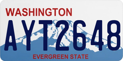 WA license plate AYT2648