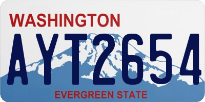 WA license plate AYT2654