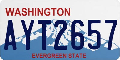 WA license plate AYT2657
