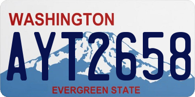 WA license plate AYT2658