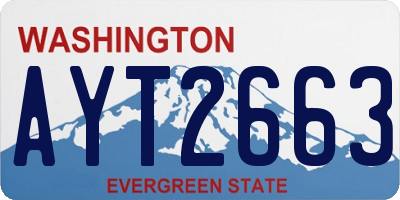 WA license plate AYT2663