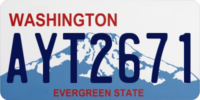 WA license plate AYT2671