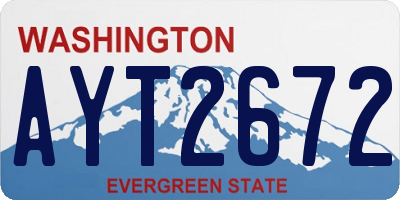 WA license plate AYT2672