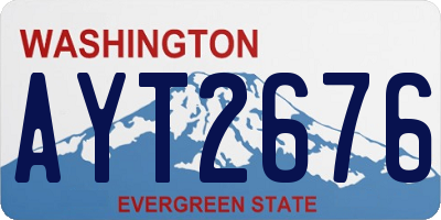 WA license plate AYT2676