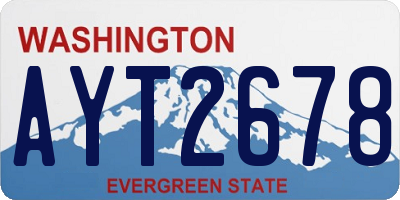 WA license plate AYT2678