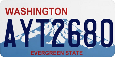 WA license plate AYT2680