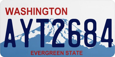 WA license plate AYT2684