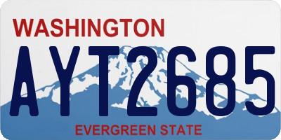 WA license plate AYT2685