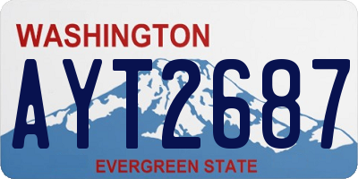 WA license plate AYT2687