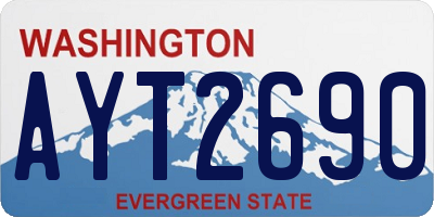 WA license plate AYT2690