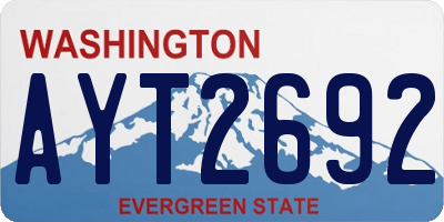 WA license plate AYT2692