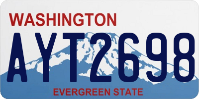 WA license plate AYT2698